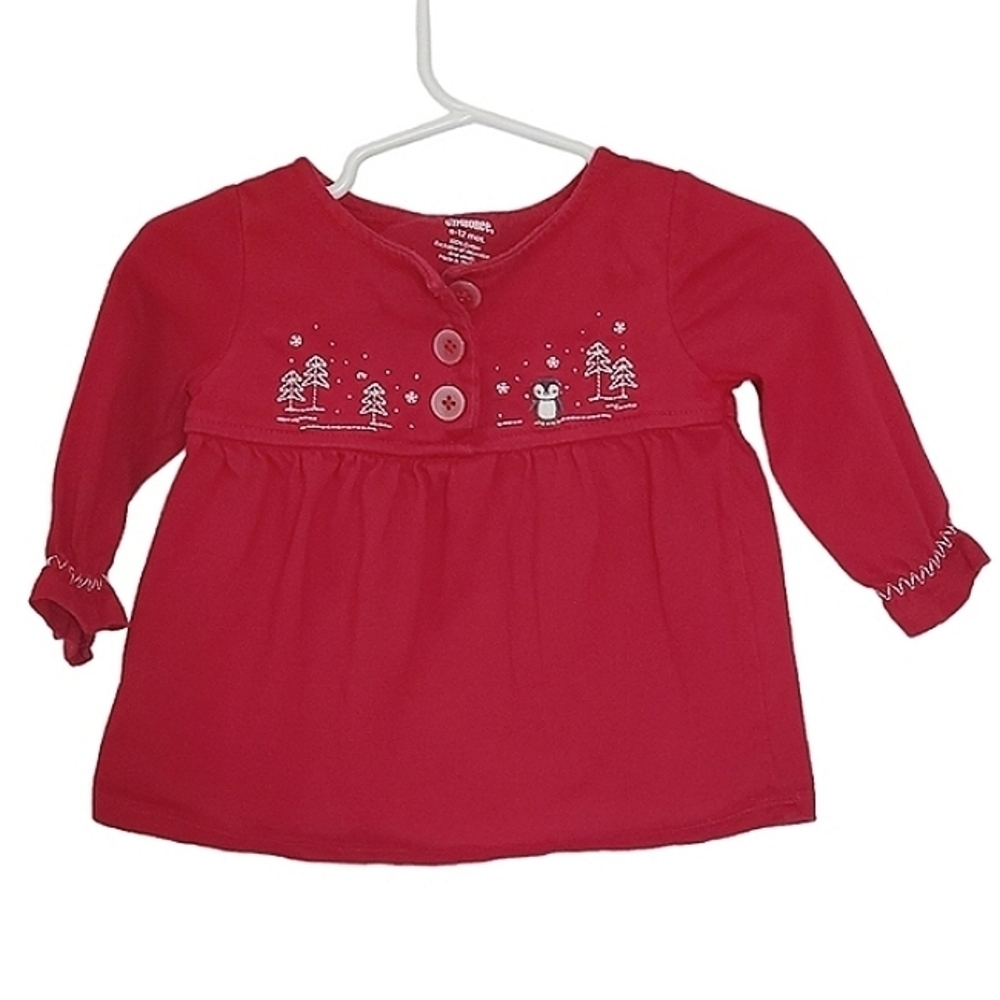 BK06-4 * Gymboree Girls Embroidered Peplum Top Size 6/12M